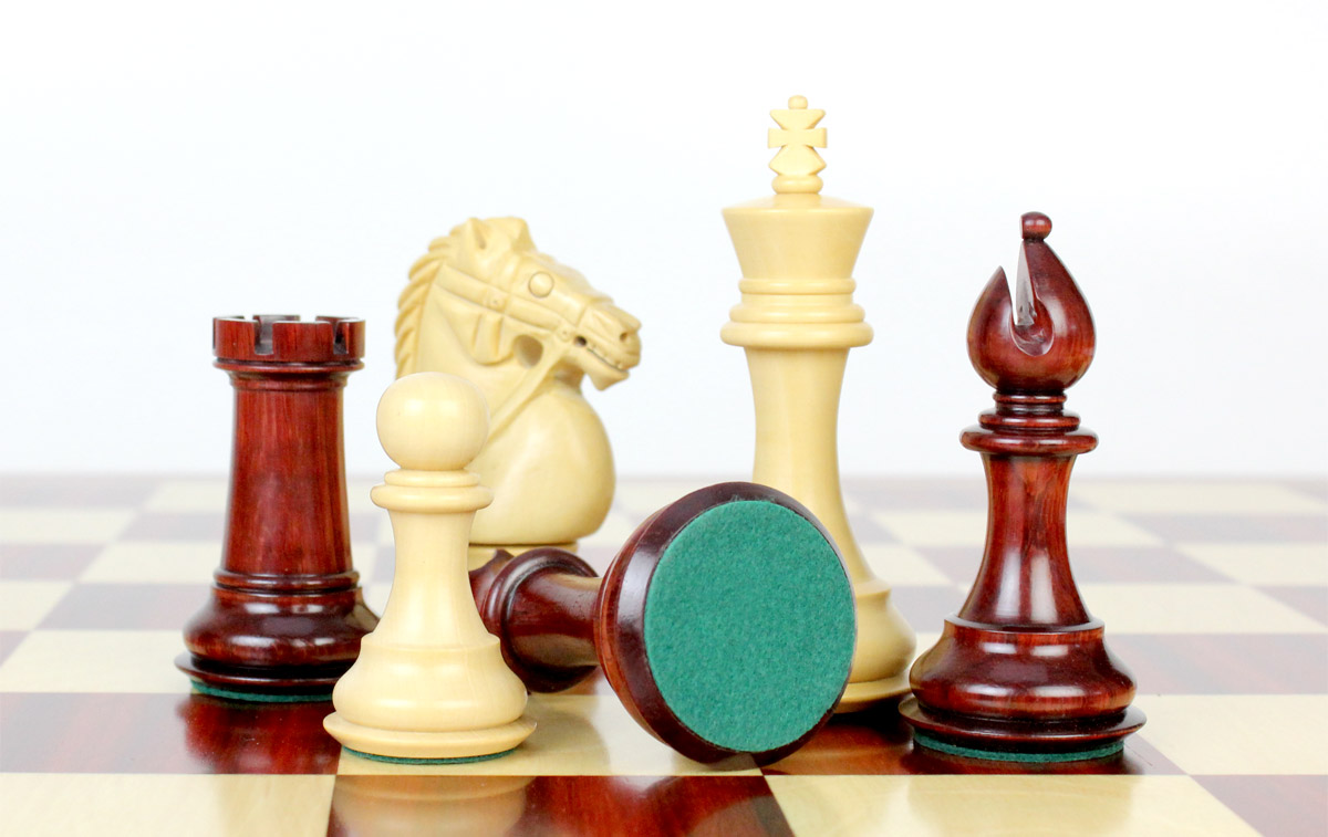 All chess pieces have felted bottom