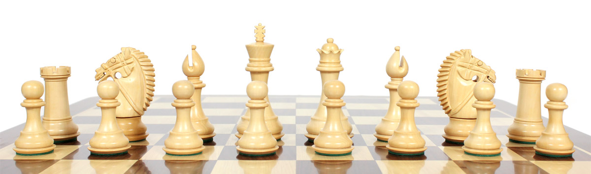 Beautiful Rio chess pieces with beveled bases