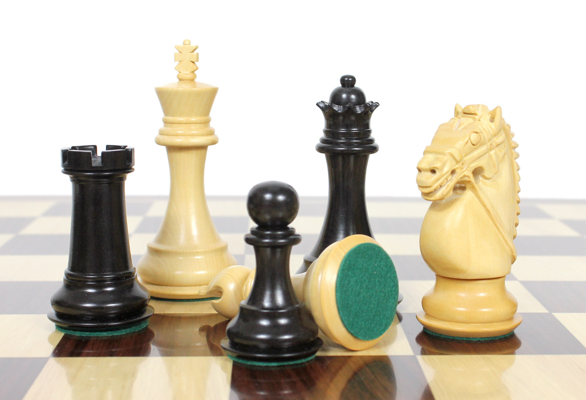 All chess pieces have felted bottom