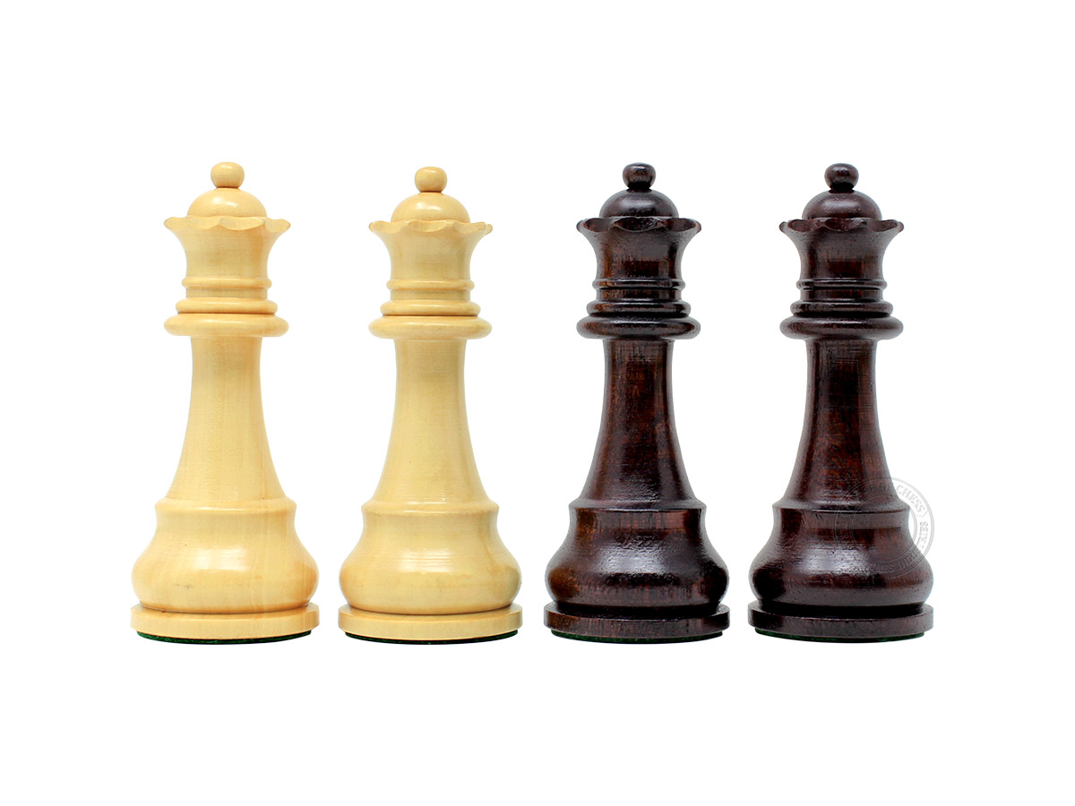 Ringy Rosewood and Boxwood Unique Staunton Queens