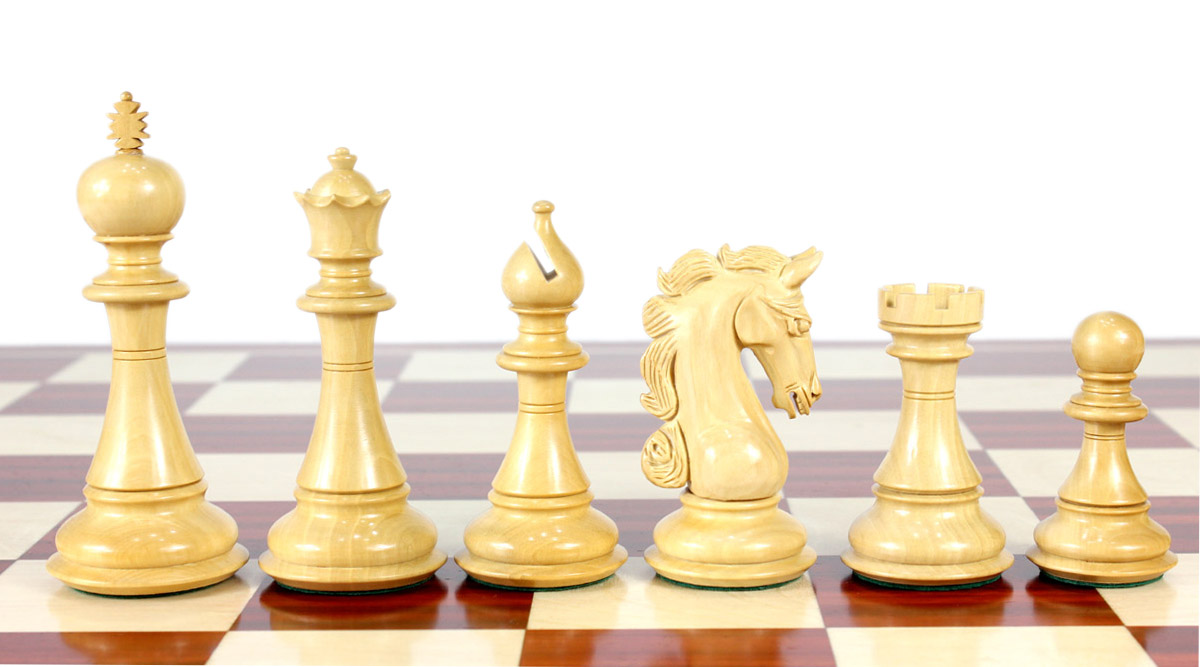 Boxwood chess pieces.