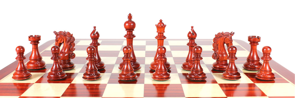 All chess pieces are triple weighted. Total weight of the chess set is 3.858 lbs (1750 grams)