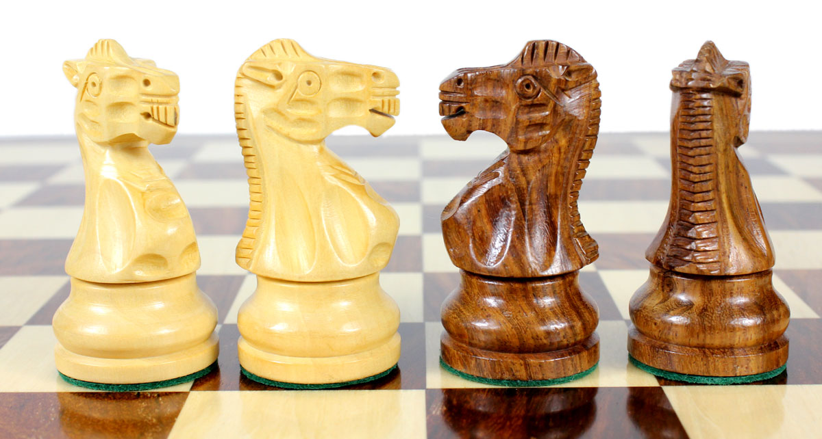 Unique Staunton high quality hand crafted Knights by master craftsmen.