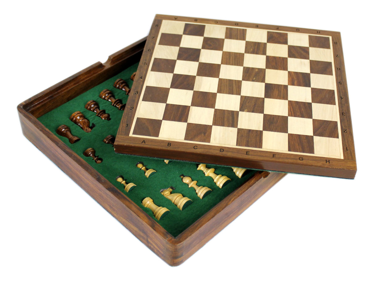 Empty flip up chess board
