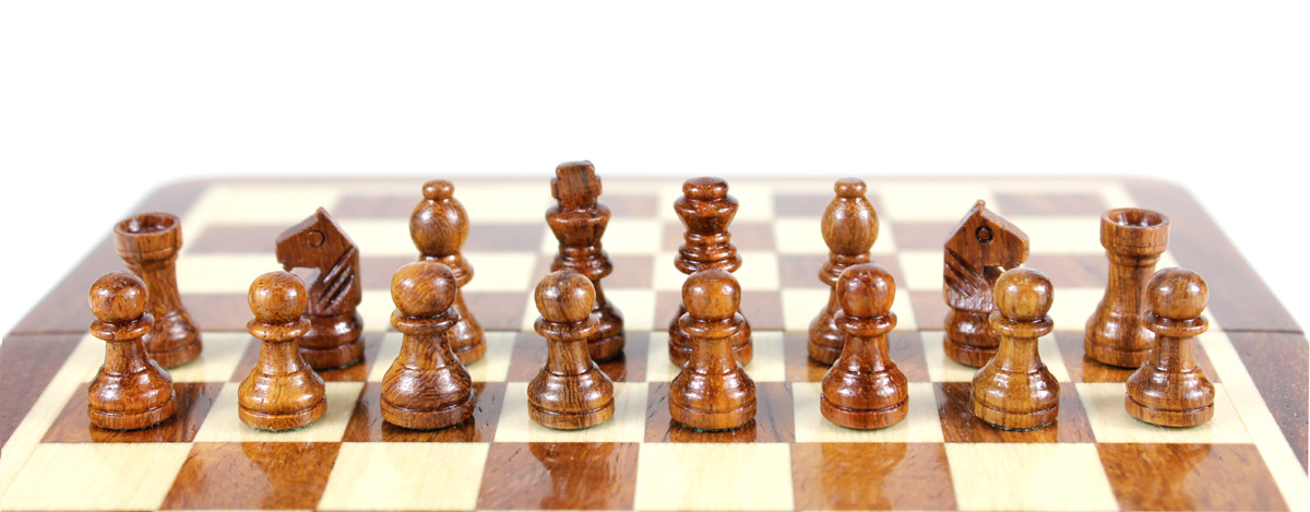 Golden Rosewood Chess Pieces