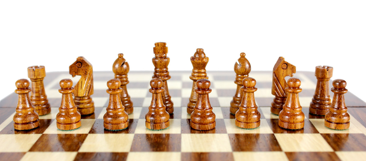 Golden Rosewood Chess Pieces