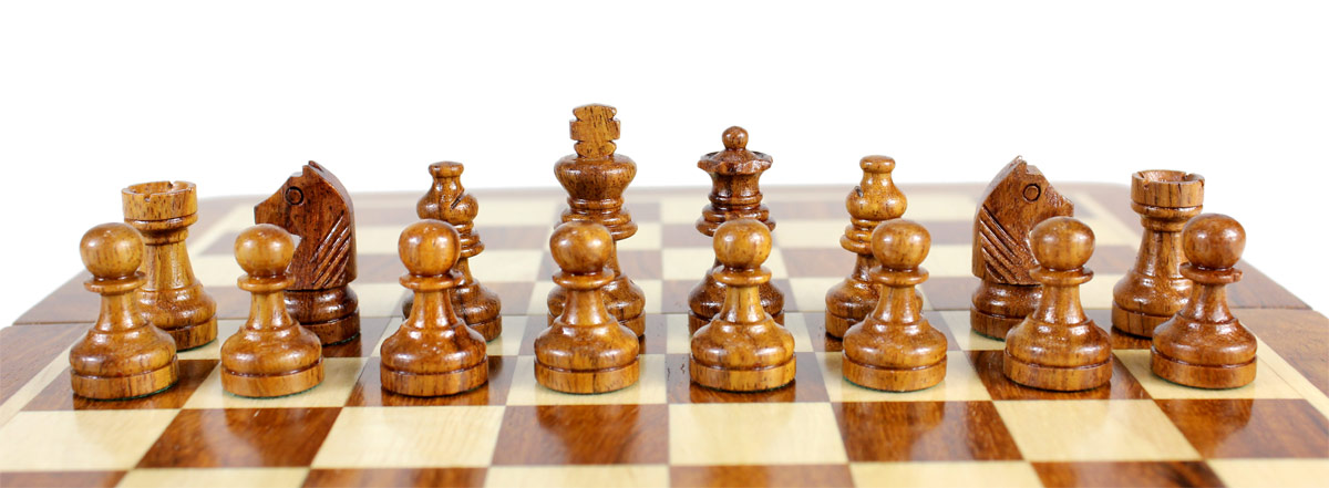 Golden Rosewood Chess Pieces
