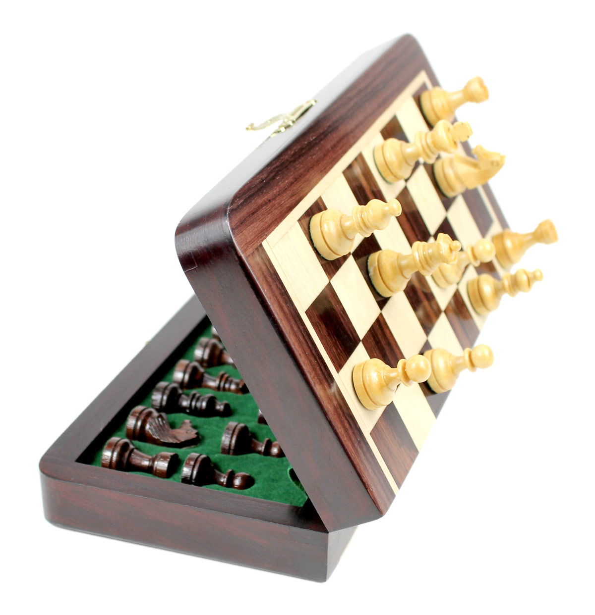 Each Chess piece is fitted with a powerful magnet at the bottom.