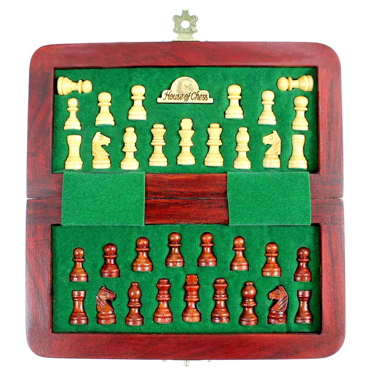 All chess pieces have felted bottom.  The weight of the chess set is 0.661 lbs (300 grams)