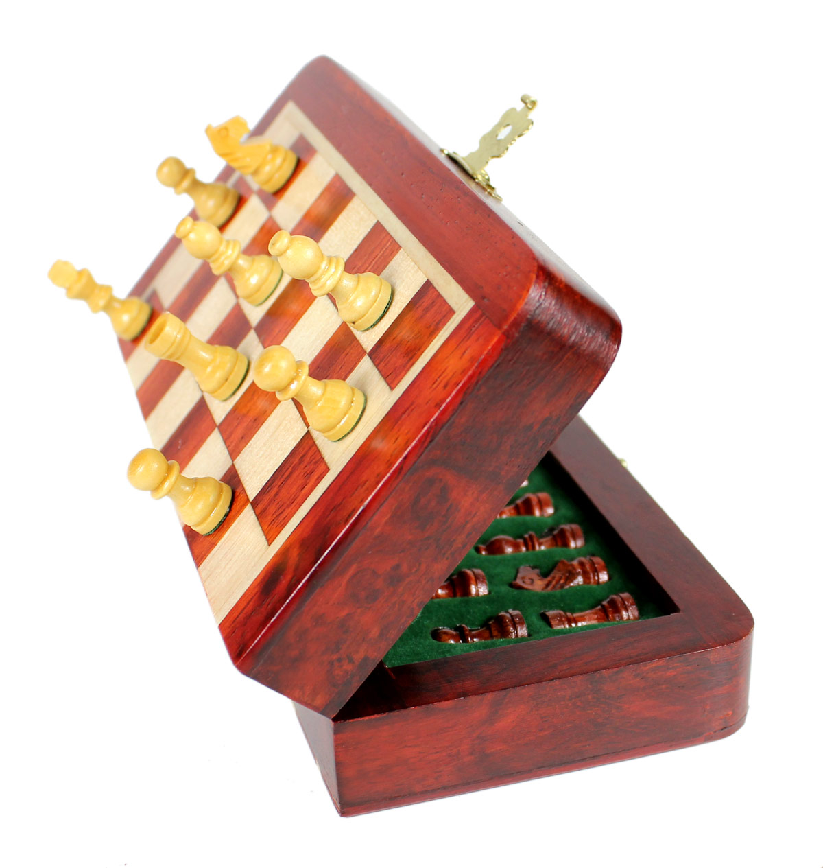 Each Chess piece is fitted with a powerful magnet at the bottom.