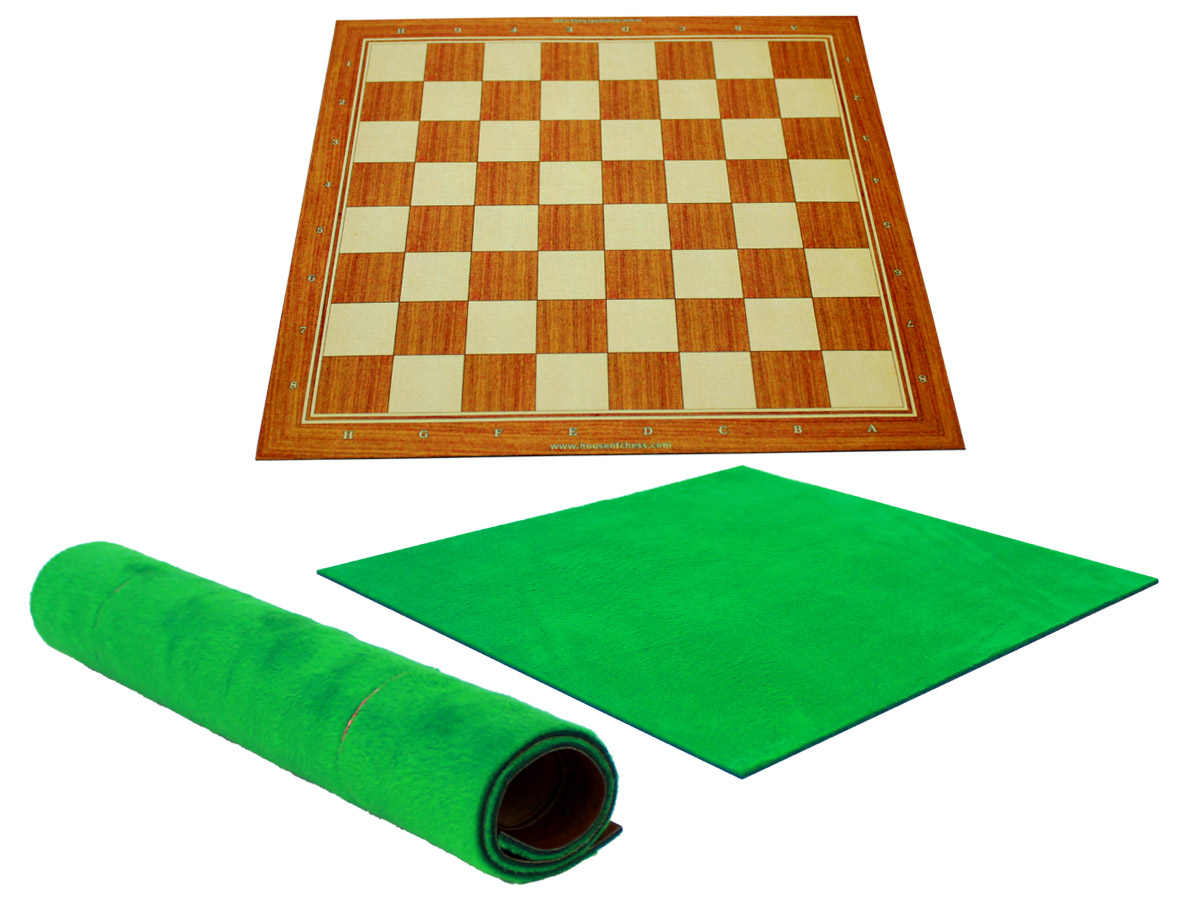 Woodtex Silk/Rayon Golden Rosewood Textured Roll Up Chess Board with super soft plush fleece back