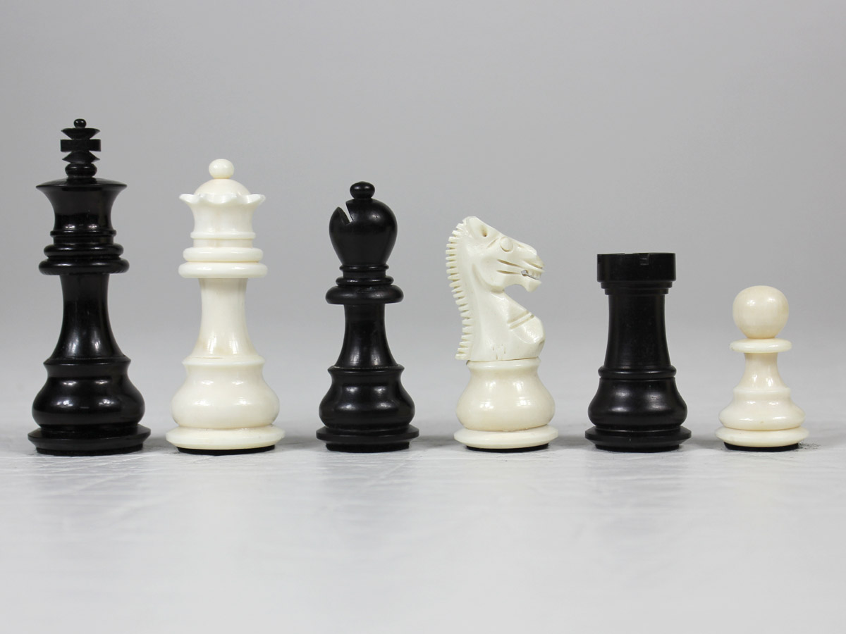 Camel Bone Hand Carved Emperor Staunton Chess Pieces King Size 3"