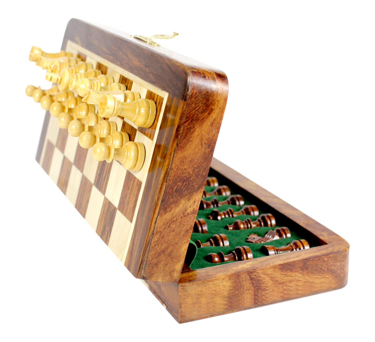 Each Chess piece is fitted with a powerful magnet at the bottom.