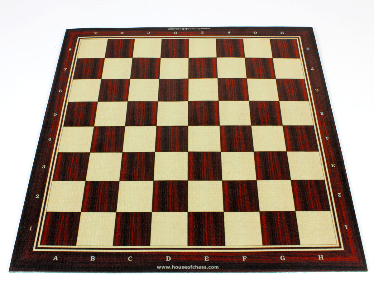 Woodtex Silk/Rayon Rosewood Textured Roll Up Chess Board with super soft plush fleece back