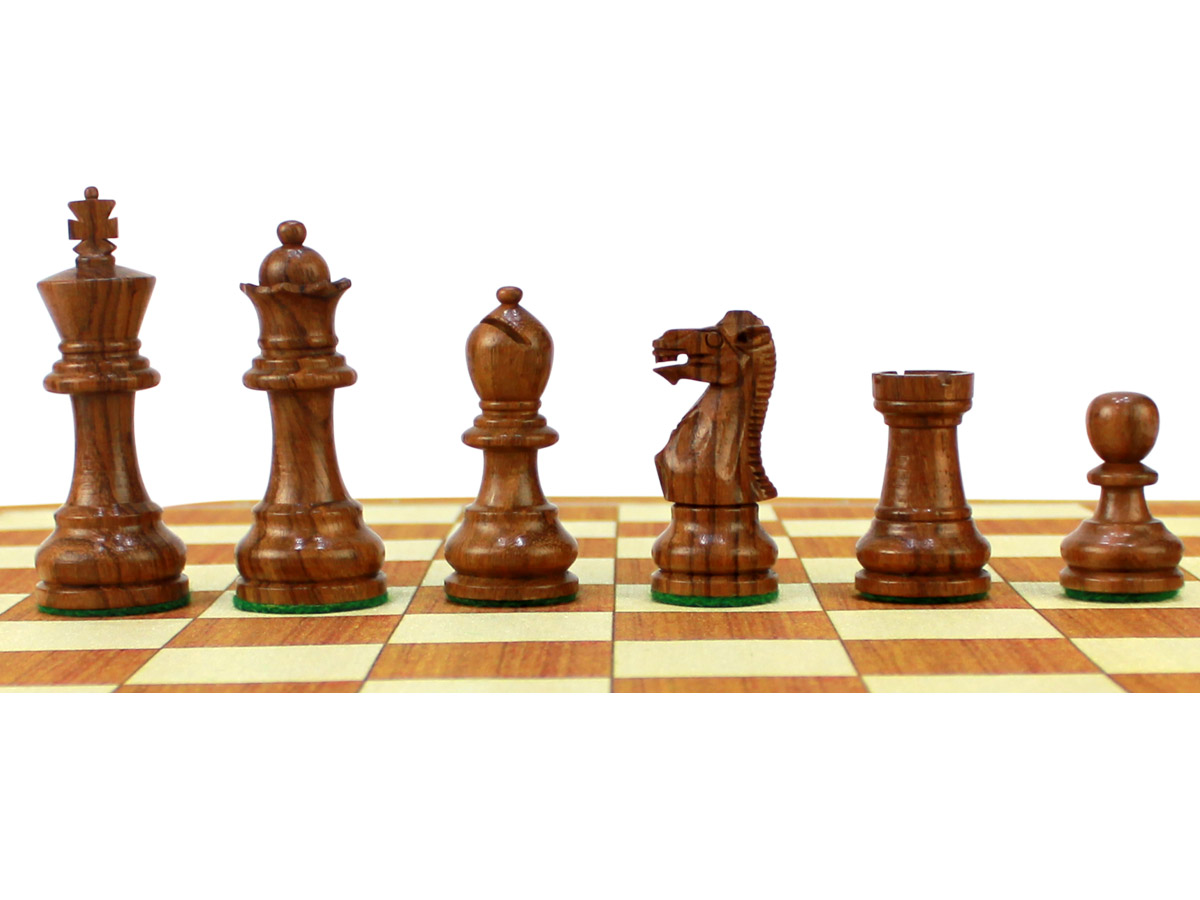 Monarch Staunton Golden Rosewood Chess Pieces