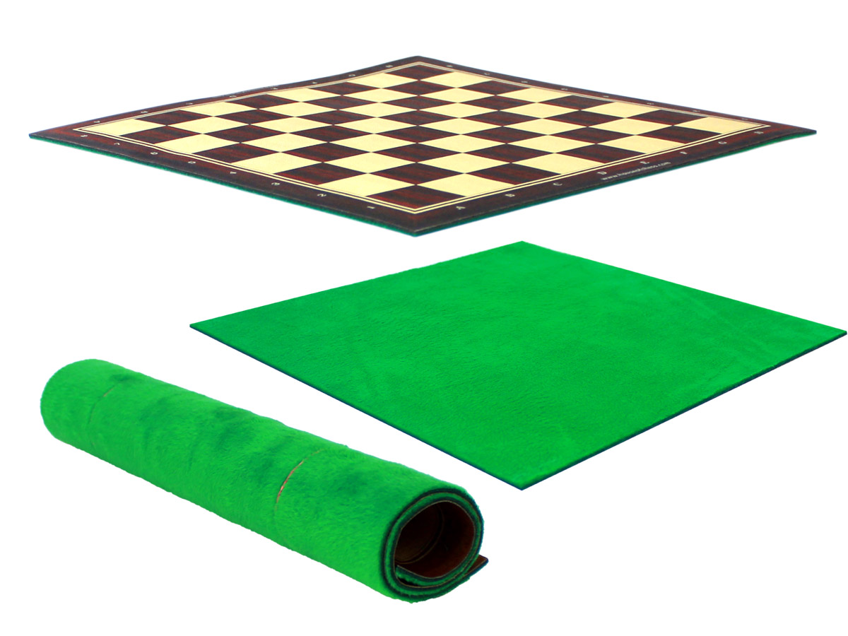 Woodtex Silk/Rayon Rosewood Textured Roll Up Chess Board with super soft plush fleece back
