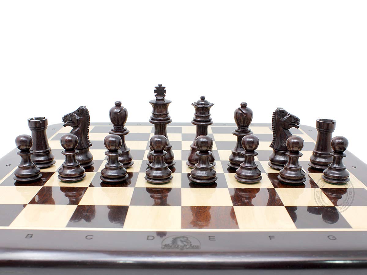 Ringy Rosewood Chess Pieces