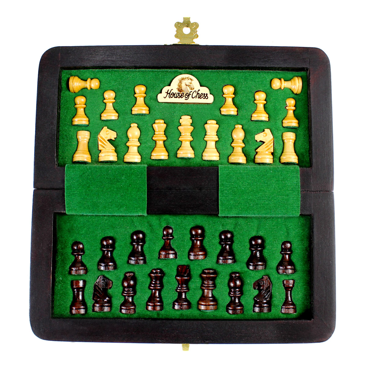 All chess pieces have felted bottom.  The weight of the chess set is 0.661 lbs (300 grams)