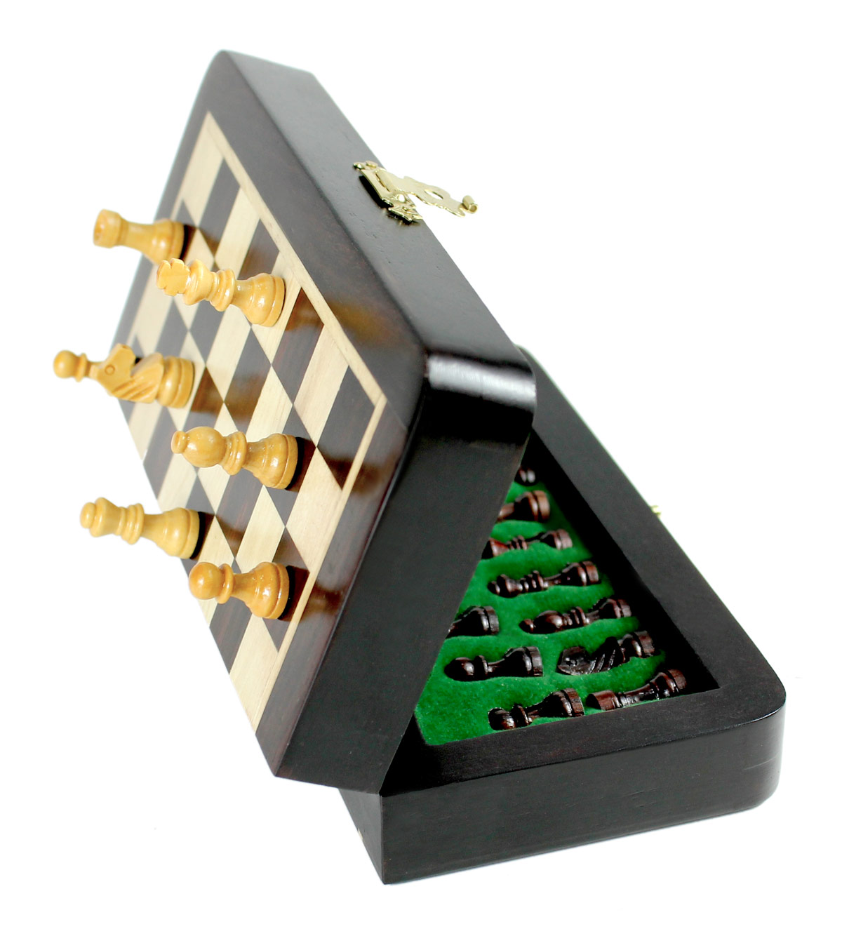 Each Chess piece is fitted with a powerful magnet at the bottom.