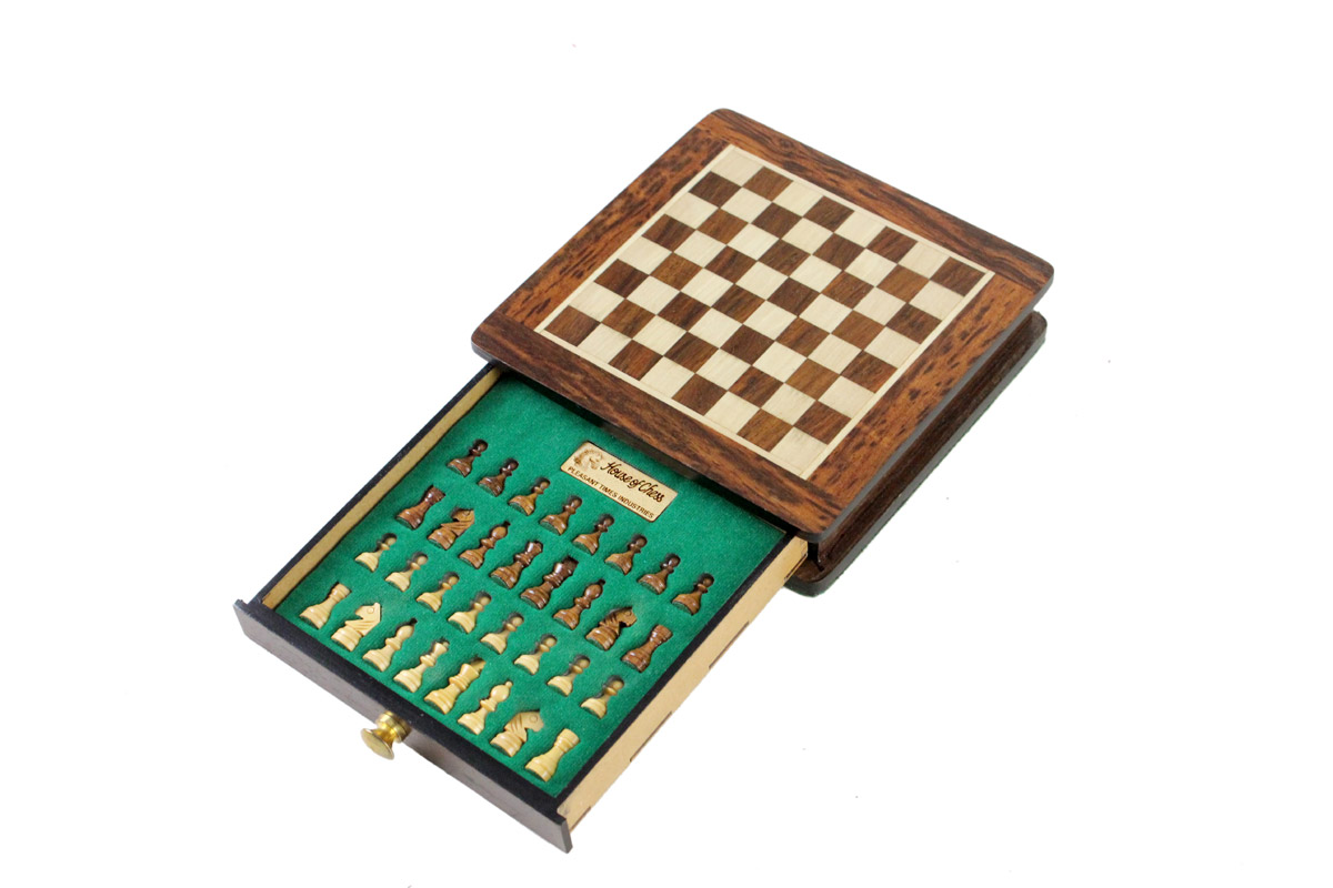 5" x 5" Golden Rosewood Chess board. Square size - 0.5" (12.7mm)